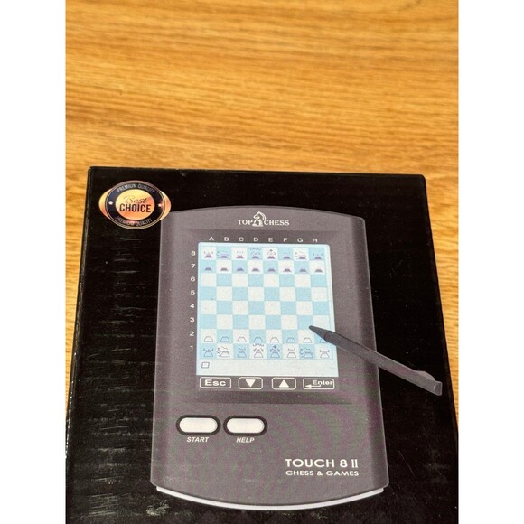 NEW TOP 1 CHESS Touch 8 Chess II & 8 Brain Games Handheld Electronic Game Stylus - Picture 2 of 6